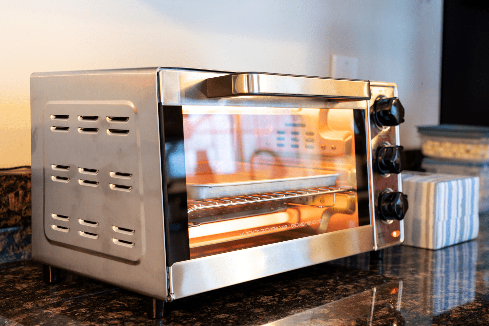 Header Image of a clean toaster oven for the article detailing How To Clean Your Toaster Oven.