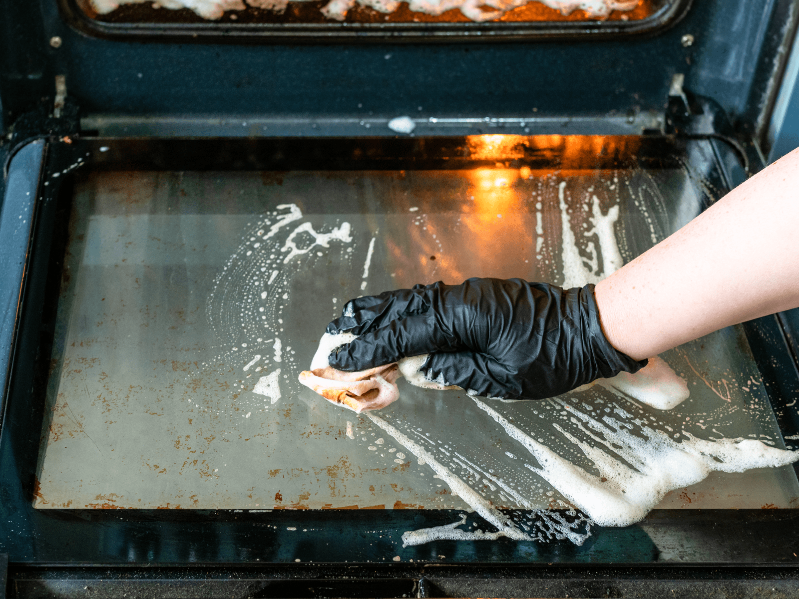 Showing how to clean your toaster oven