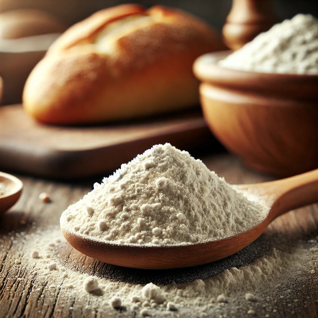 A close-up view of a freshly baked loaf of bread, showcasing its golden crust and soft interior texture.